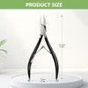 Toenail Clippers Straight Blade for Thick Toenails, Wide Open Pointed