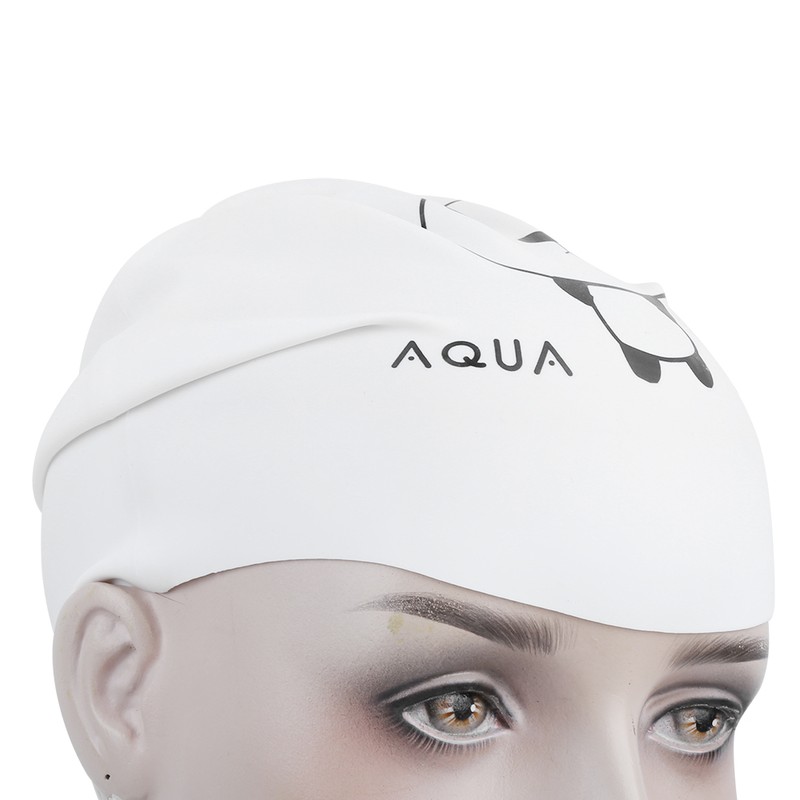 2Pcs Silicone Swimming Cap Hat Cartoon Cute Universal Type for