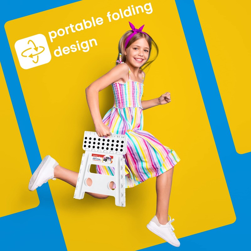ACSTEP 13 inch Height Premium Heavy Duty Foldable Stool for