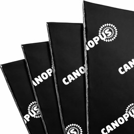 CANOPUS Alfombrilla de amortiguación de sonido para automóvil, 80 mil, 10 pies cuadrados, amortiguador de sonido de butilo para maletero, puertas, suelo y techo, material de amortiguación de audio