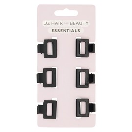 Oz Essentials Mini Claw Clip 6 Pack - Black