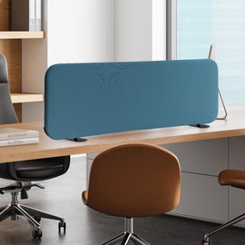 DECOLAB Desk Dividers, Desk Privacy Panel Shield Board for Student, Office, Classroom, Home, Free Standing Scratch Resistance, 48"x18", Sapphire