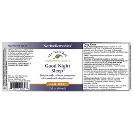 Native Remedies Good Night Sleep for Relief of Occasional Sleeplessness, 2 fl. oz.