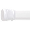 Zenna Home Tension Shower Curtain Rod, White, 27 to 40