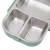 Bento Box,3 Compartment Lunch Box with Fork and Spoon,Portable Leak