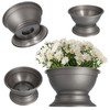 KADAX Flower Bowl with Base, Weatherproof Plastic Plant Bowl, Ball