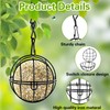 Fat Ball Feeder, 2 Pcs Black Hanging Bird Feeder, Metal