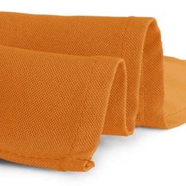 Gee Di Moda Square Tablecloth - 52 x 52 Inch Orange Table Cloth for Small Square or Round Tables - Heavy Duty Washable Fabric - for Buffet Table, Holiday Party, Dinner, Wedding & Baby Shower
