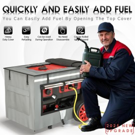 Generator Covers While Running, 32x24x24 Inches, Generator Covers for Outside, Heavy Duty Dustproof/Waterproof, 1680+400D Double Layer, for 5000W-10000W Frame Generators, Grey