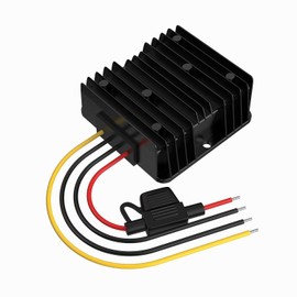 DC-DC Converter, Boost Transformer 12V-24V 10A 240W Booster Transformer with 12V Fuse Waterproof, 24v 12v Converter, For Deco Golf Cart LED Light Motor Truck Vehicle Boat Etc (Accepts DC 9-20V Input)