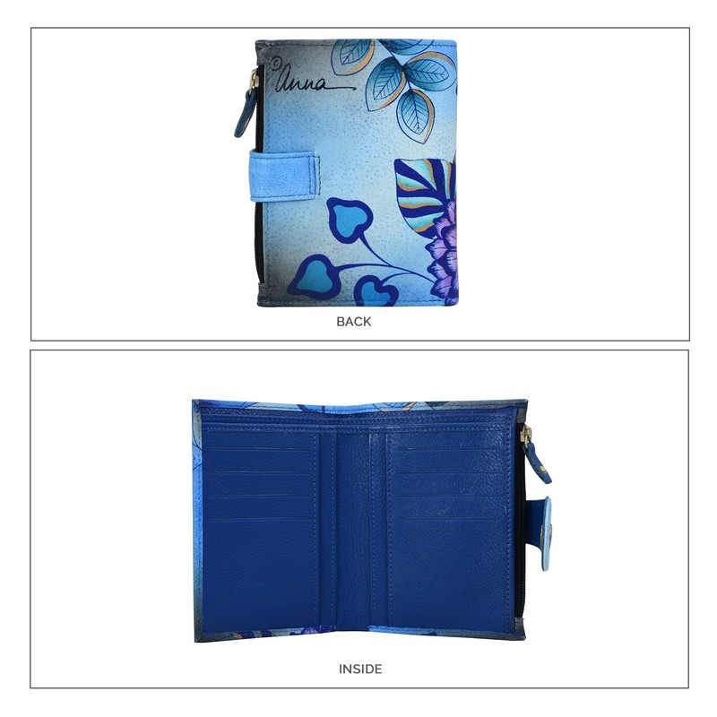 Anna by Anuschka Ladies Genuine Leather Purse Hand-Painted Original Artwork,