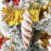 6Pcs 11CM Large Spiral Shaped Baubles Glitter Christmas Tree Ornaments