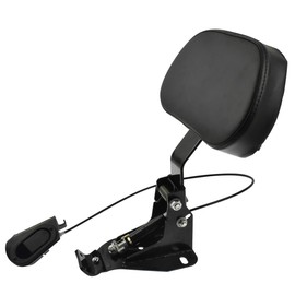 HCmotorku Adjustable Driver Backrest with Mounting Kit Compatible with Harley Touring Models 2009-2025 Street Glide, Road Glide, Road King, Ultra Limited, Electra Glide, CVO (Black A)
