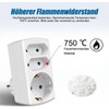 EXTRASTAR EXTRASTAR Mehrfachsteckdose 3-Fach Steckdosenadapter, 2 Euro+1 Schuko Steckdose Kindersicherung,