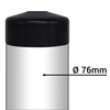 SKIR'CO Pack of 2 Fence Post Caps Round 76 mm