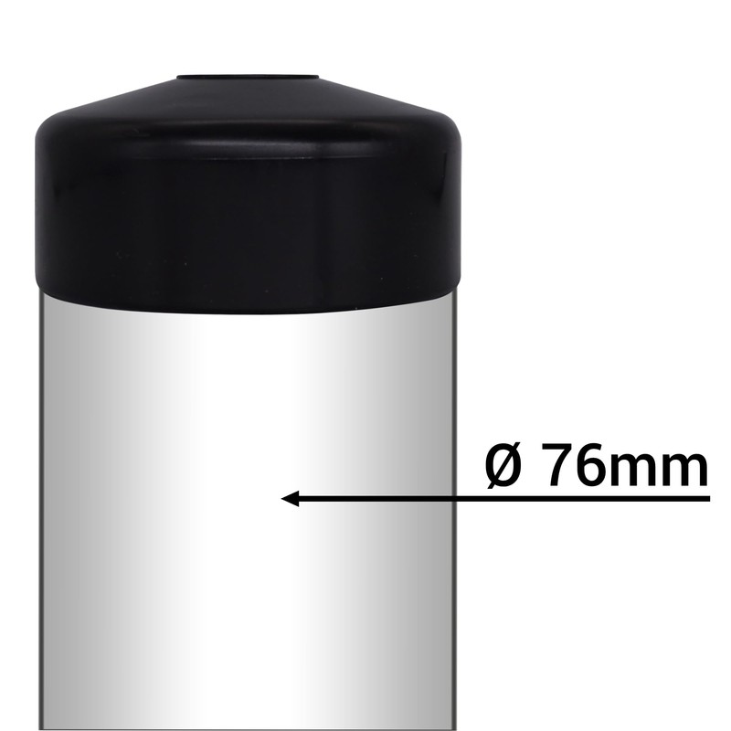 SKIR'CO Pack of 2 Fence Post Caps Round 76 mm