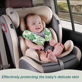 COYUN 3 Stück Baby Sicherheitsgurt Schulterpolster Set Pads Gurtpolster Universal Baby Autositz Gurtbezüge Kinderwagen Sicherheitsgurt Kissen für Neugeborene-grün