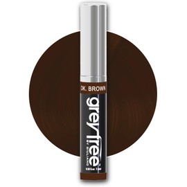 Greyfree Root Cover Up Gray Concealer. Temporary hair color mascara. Touch-Up cover gray hairlines brows & men’s beards (Dark-Brown)