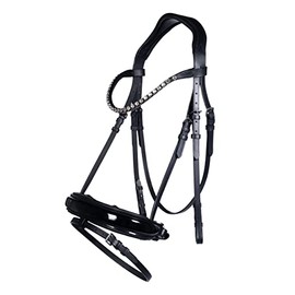 HKM Fleur Bridle Black Warmblood