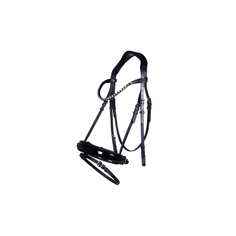 HKM Fleur Bridle Black Warmblood