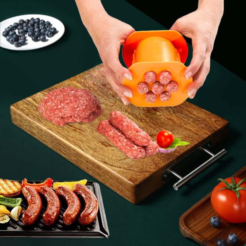 Guppy One Press Cevapcici Sausage Maker Stuffer, 7 Sausages at