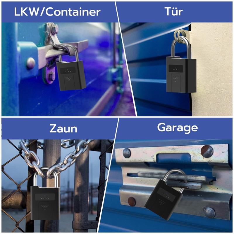Anweller Fingerprint Lock with Key, Bluetooth Biometry Electronic Number Code,