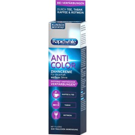 Rapid White Anti Colour Toothpaste for Whiter Teeth Without Hydrogen Peroxide Effective Formula 75 ml