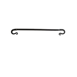 Marie Décor Blacksmith Handmade Wall Mounted Wrought Iron Towel Bar Holder - Small #MD17002S (Black, 14 Inch)