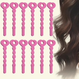 CHANJIF Sponge Curler, Set of 12, Soft Hair Curler, Hand Curling Hair While Sleeping, Safe, No Heat Damage, Harmless to Hair, Soft, Easy to Use, Hair Styling Tool, Pink