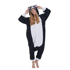 SAMGU Unicorn Adult Pyjamas Cosplay Animal Onesie Bodysuit Sleepwear Dress Overall Animal Sleepwear Adult - cat, size: l