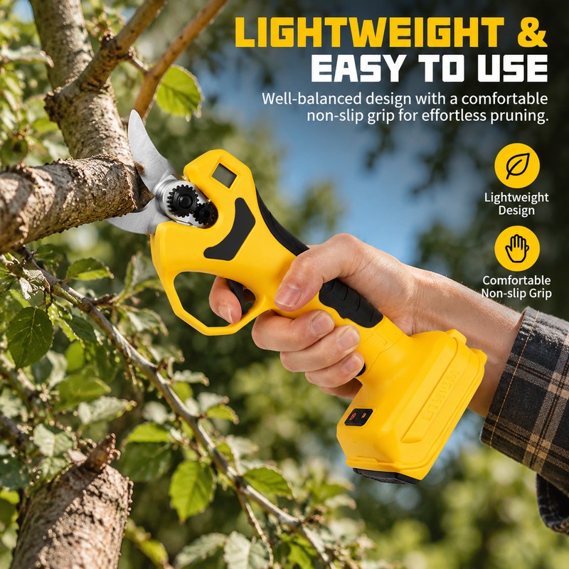 Cordless Electric Pruning Shears for Garden Trimming – Brushless Motor