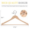 TOPIA Premium Wooden Hangers with Extra Thick Hook and Non