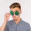 5 pares de gafas de marihuana con purpurina para disfraz