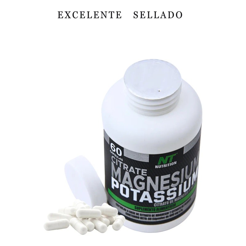 Nutrition Citrato Magnesio Potasio Caps Sabor