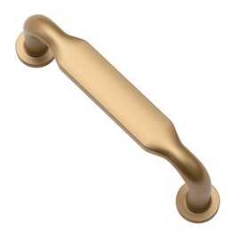 Alzassbg 10 Pack Champagne Bronze Cabinet Handles, 3 Inch(76mm) Hole Centers Arch Modern Cabinet Pulls Kitchen Cabinets Hardware for Cabinets and Drawers AL3503TGP