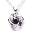 A.UN Jewelry Women's Birthstone Eternity Rose Necklace, Sapphire