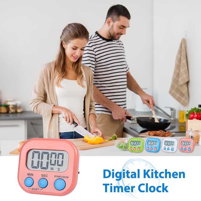 Neyeau Kitchen Timer 4 PCS Kitchen Timers for Cooking Timers