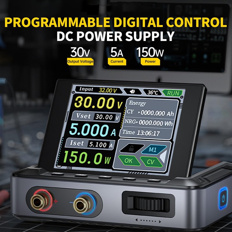 Jadeshay DC Power Supply Adjustable (0-30V, 0-5A) Programmable Lab Power