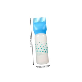OHPHCALL 2 Pcs Hair Dye Bottle Comb Root Bottle for Hair Scalp Hair Oiling Bottle Root Comb Applicator Bottle Root Comb Brush Bottles Hair Dye Applicator Brush Plastic Sky-blue