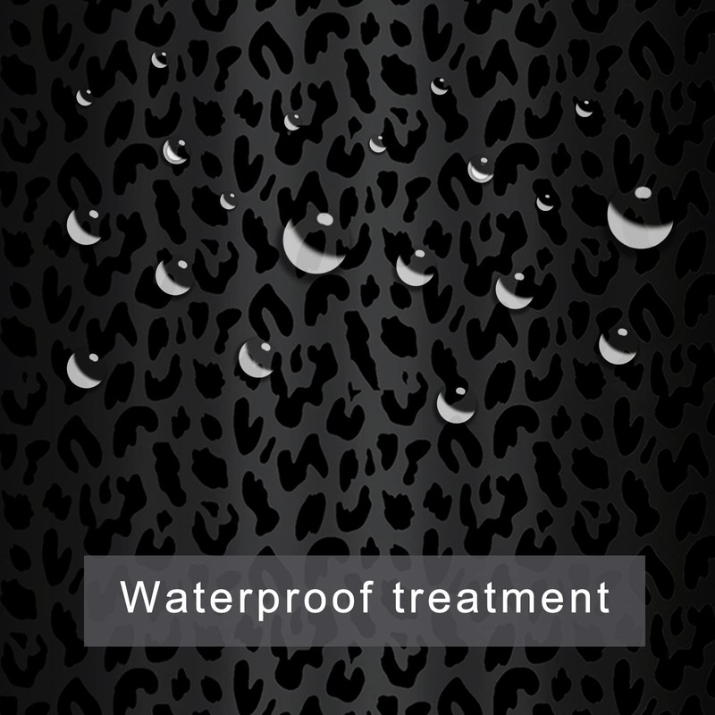ZTTXL Shower Curtain (72" x 78"), Black Leopard Cheetah Print