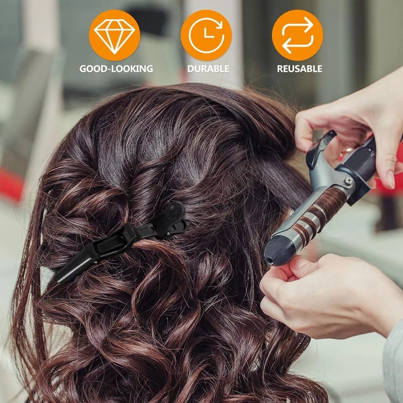 INDUSTRIAL 24 Pcs Cocodrilo Antideslizantes Pinzas Para Cabello Fijas