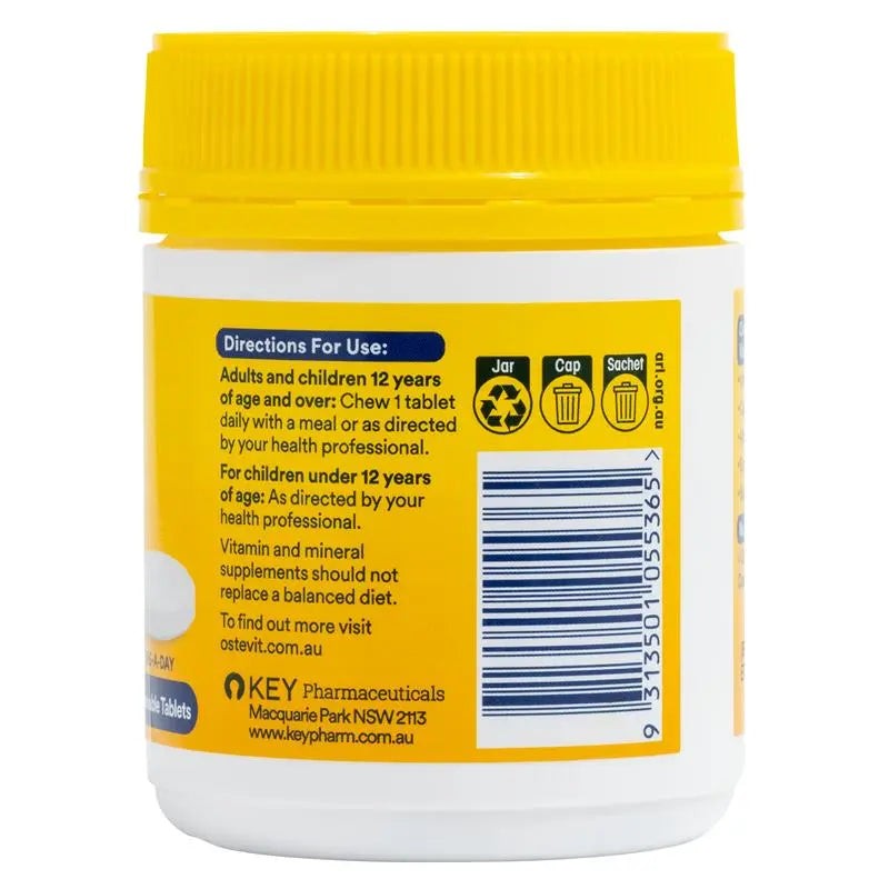 OSTEVIT-D Ostevit D Vitamin D3 & Calcium 60 Chewable Tablets