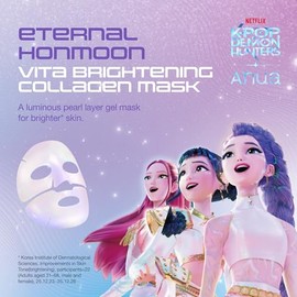 ANUA Vita Collagen Mask, Hydrogel Face Mask for Cooling & Skin Firmness, Dullness Care with Vitamin C, Radiant Glass Skin Effect, KPop Demon Hunters, 
