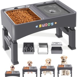 Decflow 1PCS Slow Feeder Dog Food Bowls for Medium Large Dogs, Grey