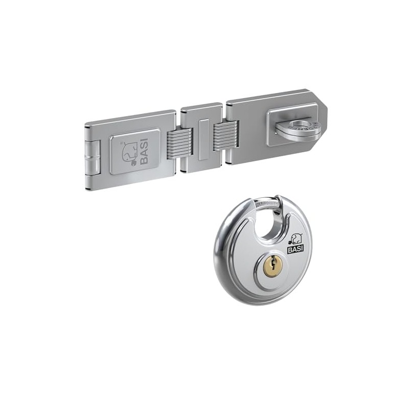 BASI Safety Hasp with Stainless Steel Round Shackle Lock 2