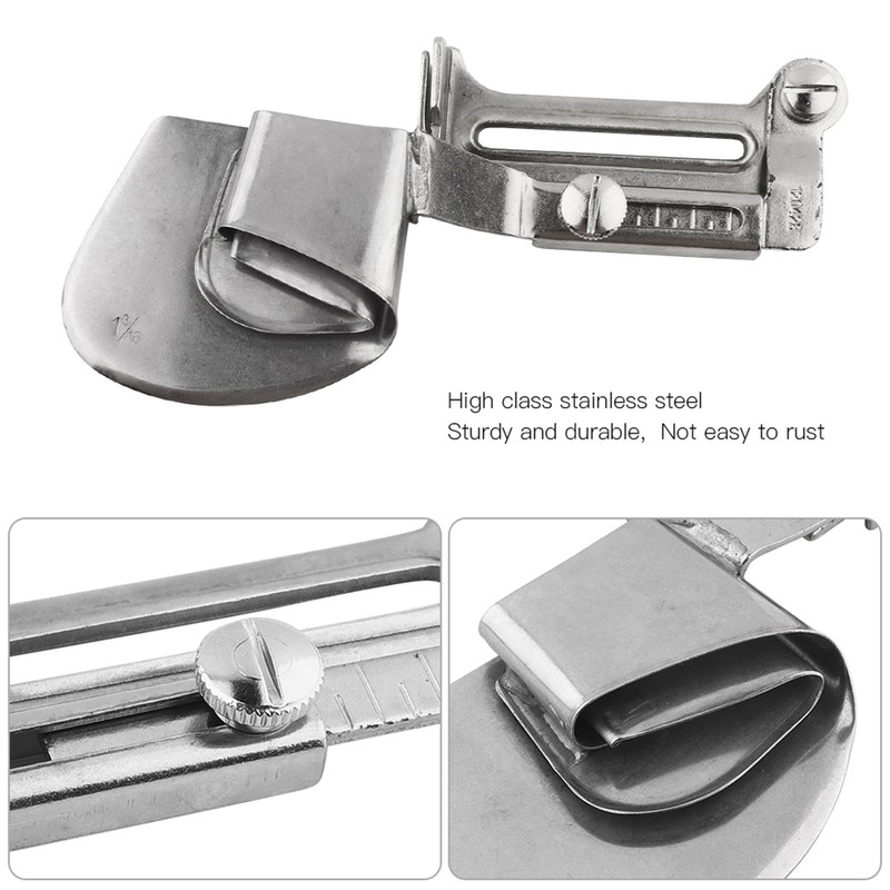 Sewing Machine Binder Lockstitch Presser Foot Hemmer Rolled Hem Binding