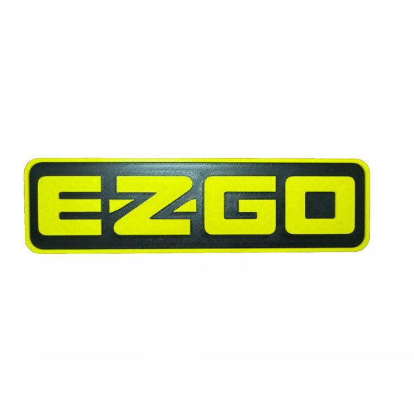 E-Z-GO EZGO Name Plate (9.25”x2.5”)- Yellow