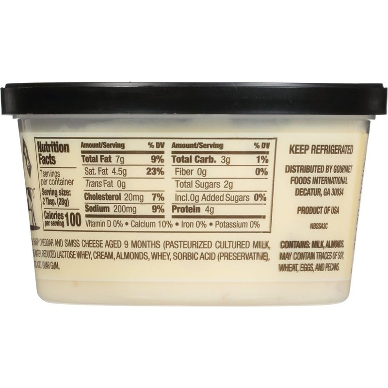 New Bridge Swiss & Almond Spread, 7 oz, 12 Pack