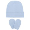 DRESHOW Newborn Baby Hats Mittens Set, 3 Pcs Infant Baby