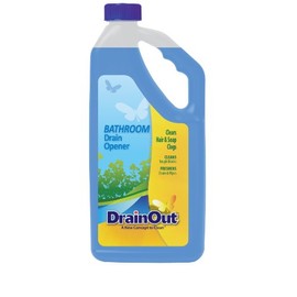 Drain OUT Bathroom Drain Cleaner, Hair & Soap Scum Clog Remover, Drain Opener, Toilet Clog Remover, 32 Ounce, blue